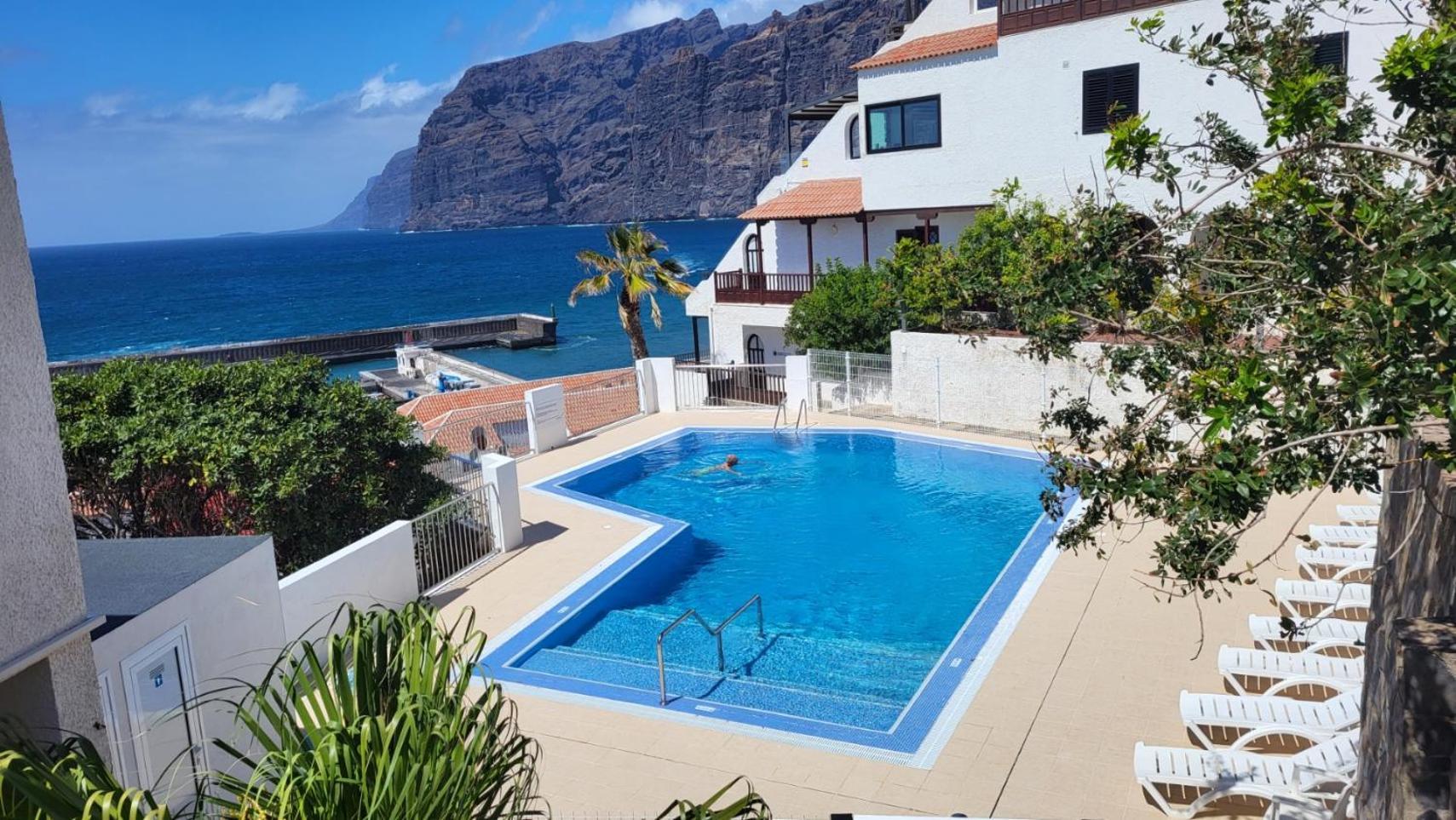 Apartment Mit Sonnenterrasse Und Panorama - Meerblick, 5 Min. Von Hafen + Strand Acantilado de los Gigantes Esterno foto